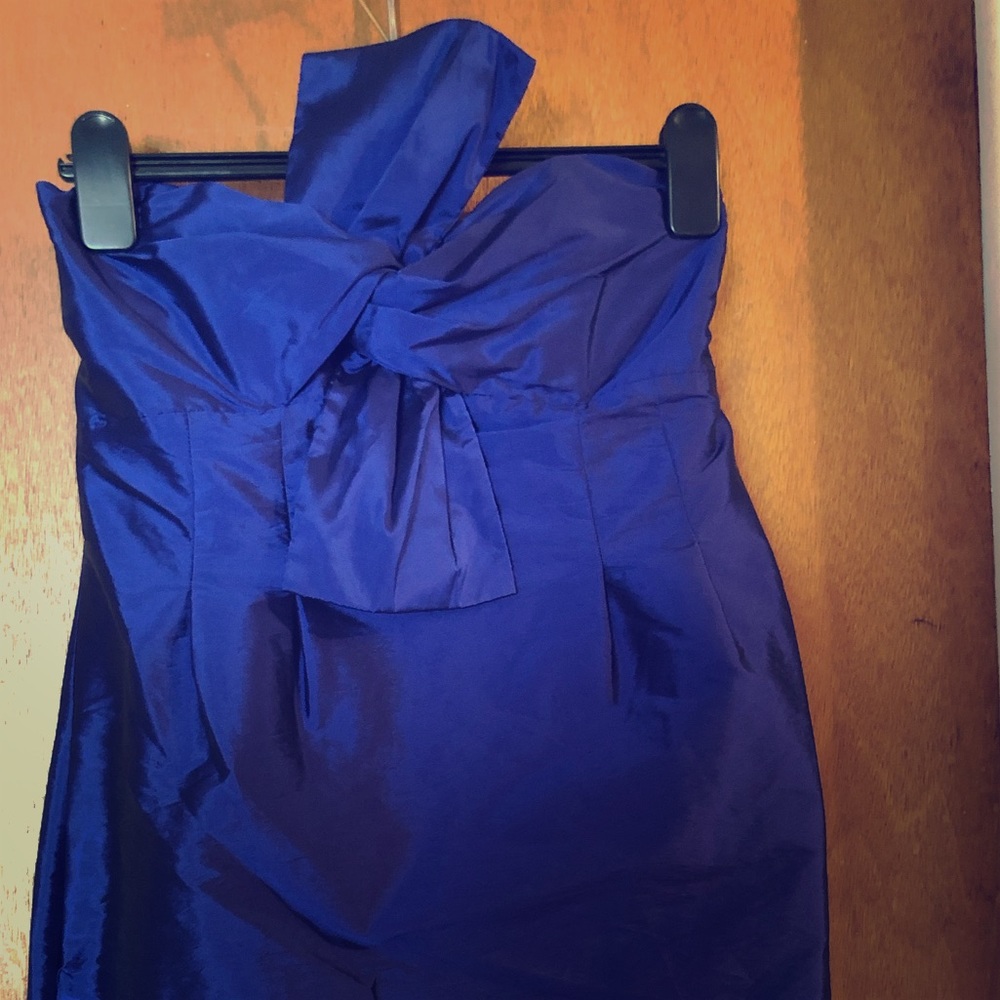 Royal blue cocktail mini dress.